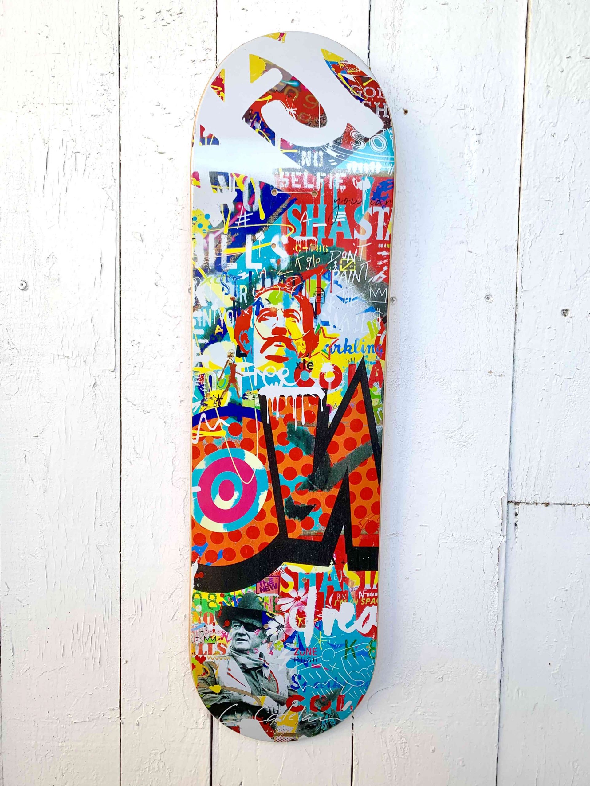 C.Catelain urban street art contemporary store. A blend of urban and contemporary art, pop culture and photography. Skate OW.St1 n 1/30 C.Catelain | Custom skateboard in digital printing to hang on your wall.