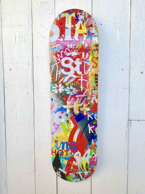 C.Catelain urban street art contemporary store. A blend of urban and contemporary art, pop culture and photography. Skate SHASTA.St1 n 1/30 C.Catelain | Custom skateboard in digital printing to hang on your wall.