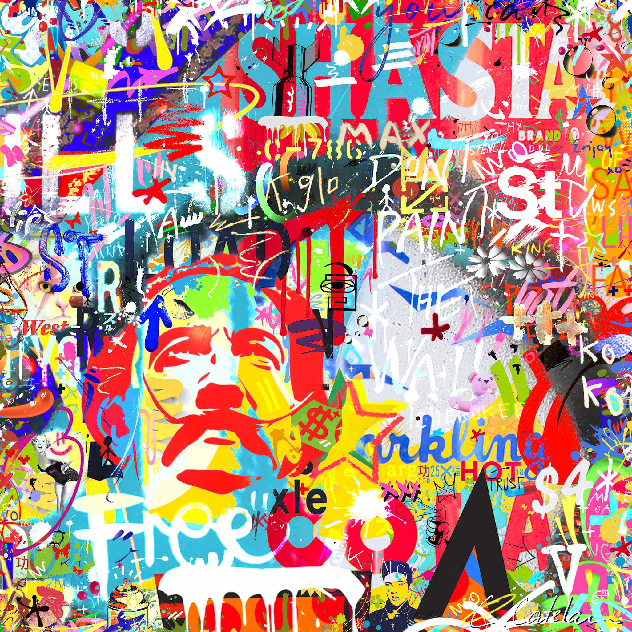 Collection Plexi SHASTA MAX, un tirage photographique sous plexiglass, disponible en édition limitée sur le site officiel de l'artiste urbain C.Catelain. 40x40 Oeuvre originale Street Art